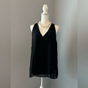 LAUREN BY RALPH LAUREN WOMENS XL V NECK SLEEVELESS MULTI LAYER TANK TOP